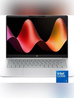 HP - 14" 2K Touchscreen Chromebook Plus Intel Core 3 N355 8GB - Glacier Silver